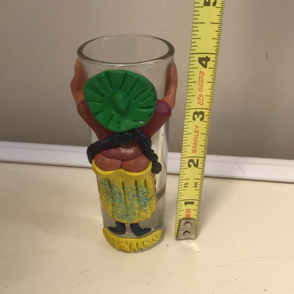 Mexico Souvenir Double Shot Glass Sombrero & Bare Butt - Picture 3 of 4